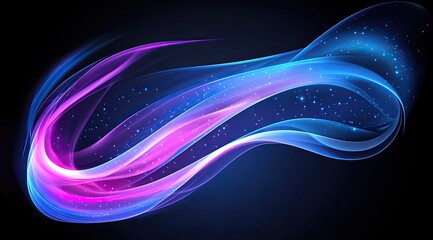 Abstract glowing curves