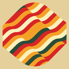 Vector geometric diagonal fabric waves seamless texture. Cream colour background. 