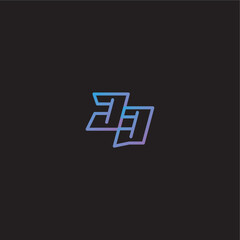 dinamyc line gaming concept monogram logo design letter amazing esport style JJ