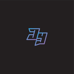 dinamyc line gaming concept monogram logo design letter amazing esport style JY