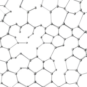 Intricate molecular network connecting atoms a scientific abstract concept on transparent background