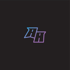 monogram logo design amazing esport style AA dinamyc line gaming concept letter