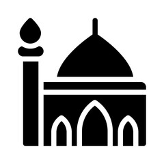 mosque glyph icon