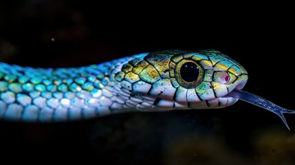 Obraz premium Close-up of a colorful snake