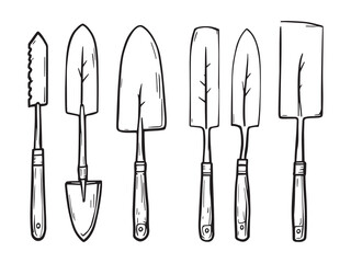 Trowel Outline Icon Collection