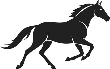 Minimalist Running Horse Vector