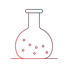 flask gradient outline icon with white background vector stock illustration