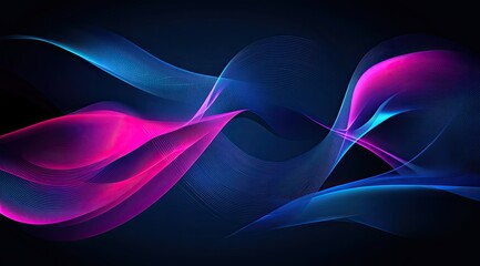 Abstract glowing waves of vibrant color (2)