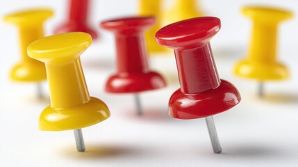 Close-up of colorful push pins (2)