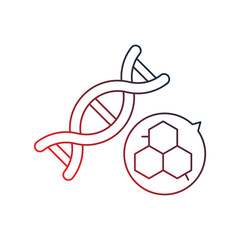 Obraz premium dna gradient outline icon with white background vector stock illustration