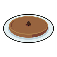 Nian Gao Chinesse Traditional Food Colored Flat Illustration