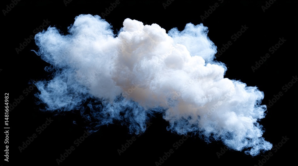 Aufkleber fluffy natural cloud structure showcases irregular contours and soft shadows, ideal for creative pro