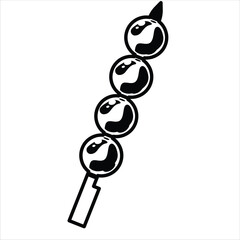 Tanghulu Silhouette Icons