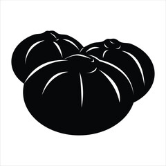 Baozi Silhouette Icons