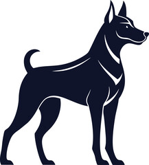 Elegant Black Dog Silhouette