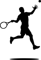 Tennis Serve Silhouette vector