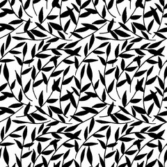 Oriental Flora Branches leaves Doodle Seamless pattern embroidery Indian style art ornament print Design for carpet cover wallpaper wrapping fabric clothing