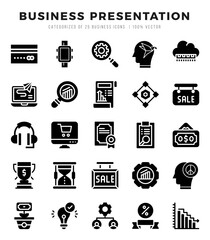 Set of Business Presentation icons. Vector Illustration.