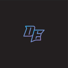 monogram logo design amazing esport style DE dinamyc line gaming concept letter
