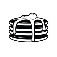 Pancake Silhouette Icon