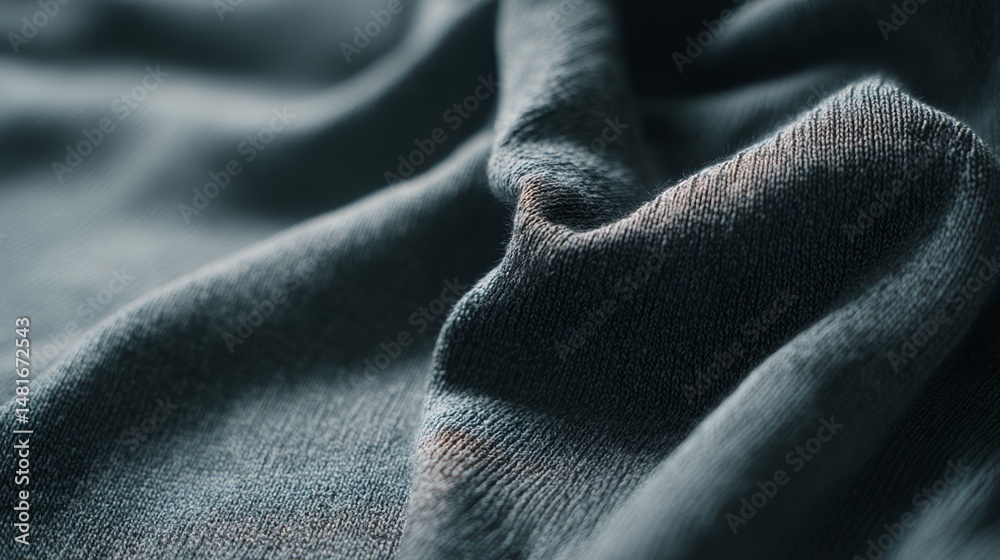 Leinwandbilder soft charcoal knitted fabric displays an intricate pattern in a cozy and modern texture, ideal for v