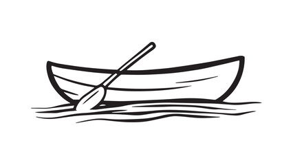 Rowboat line art