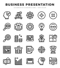 Business Presentation Icon Bundle 25 Icons for Websites and Apps