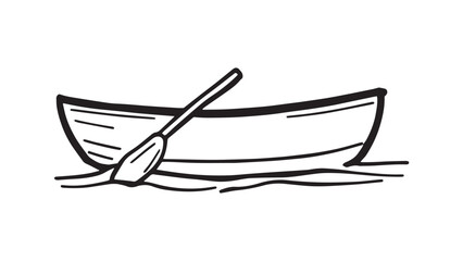 Rowboat line art