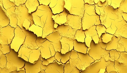 Dried, cracked yellow surface