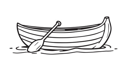 Rowboat line art