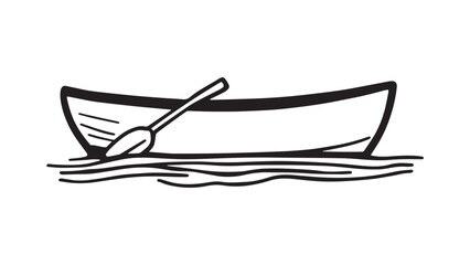Rowboat line art
