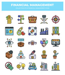 Financial Management Icons: A Collection of 25 Essential Business Icons
