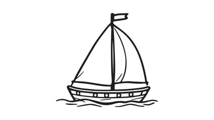 Sailboat line art
