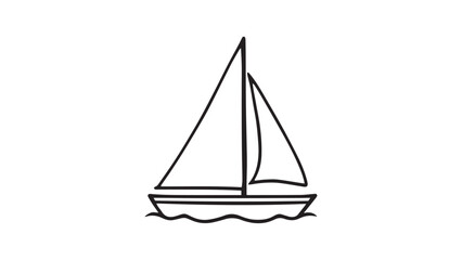 Sailboat line art