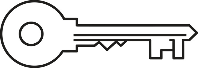Illustration of Minimalist vector design of a key, by a world-class graphic designer. no text, minimalist, abstract, clean white background