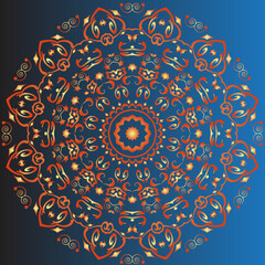 symmetrical decorative mandala design 