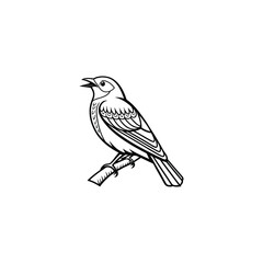 Flying birds silhouettes on white background. Vector illustration. isolated bird flying. tattoo design.