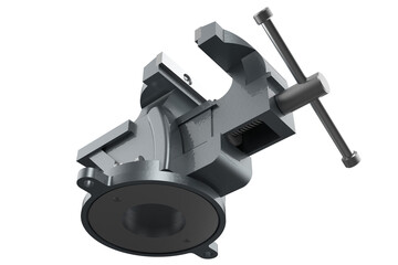  Heavy-Duty Bench Vises: Essential Grey Industrial Tools for Garage and Shop. Precision Gripping Devices for Metal Fabrication, Woodworking and Assembly. High-Resolution Isolated Transparent Object