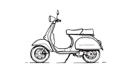 Scooter line art © Sumi Khanom