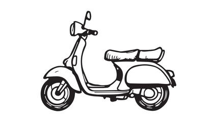 Obraz premium Scooter line art