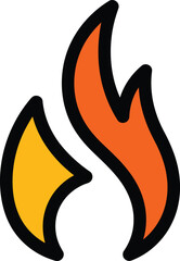 Minimalist Vector Flame Design