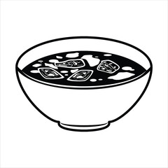 Indonesian Traditional Food Silhouette Icon 