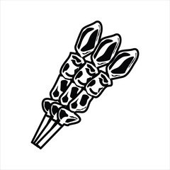 Indonesian Traditional Food Silhouette Icon 