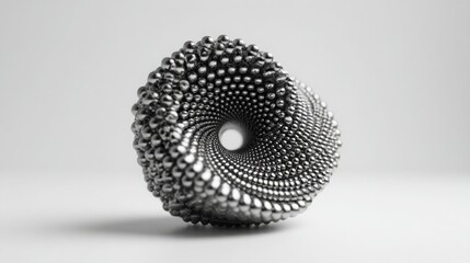 Metal texture showcasing fibonacci-patterned asset grid icon concept for harmonic portfolio management