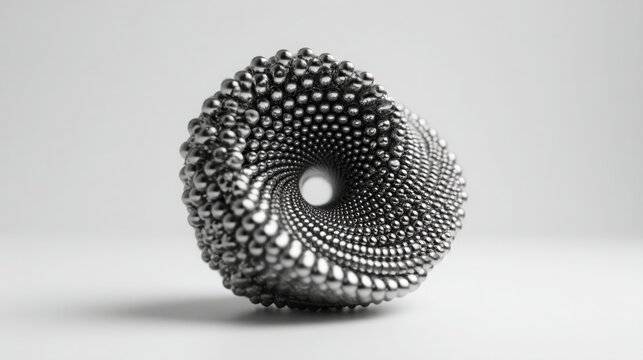 Metal texture showcasing fibonacci-patterned asset grid icon concept for harmonic portfolio management