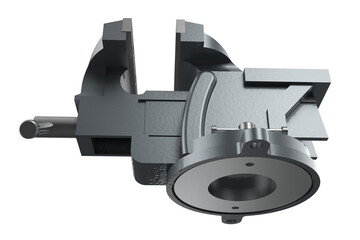  Heavy-Duty Bench Vises: Essential Grey Industrial Tools for Garage and Shop. Precision Gripping Devices for Metal Fabrication, Woodworking and Assembly. High-Resolution Isolated Transparent Object