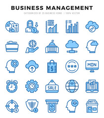 Business Management. Two Color icons Pack. vector illustration.