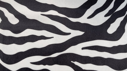 Fabric Texture Zebra Pattern Close View Black White Contrast Textile Abstract Striped Animal Print Decorative Surface Stylish