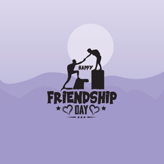 Friendship Day beautiful card background Design template
