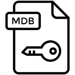 Mdb File Vector Icon Stock Illustration